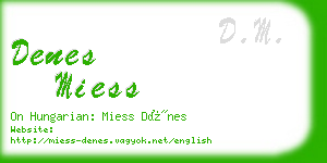 denes miess business card